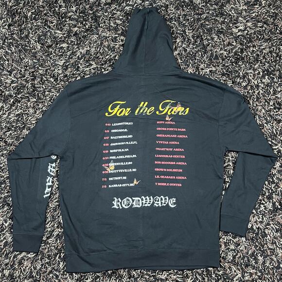 Rod Wave Soul Fly For the Fans Black pullover Hoodie Mens Sz L New - Picture 4 of 6